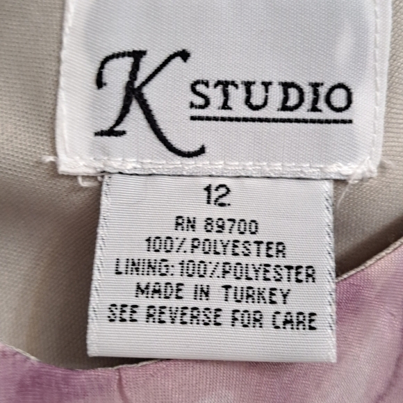 Vintage K Studio Semi Sheer Floral Blouse With Flutter Sleeves   Size 12 - Picture 8 of 8